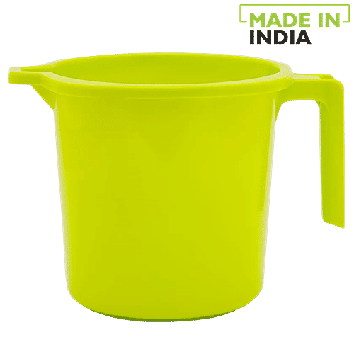 BB Home Premium Plastic Bathing Mug - Green, 2 x 1.5 L Multipack 