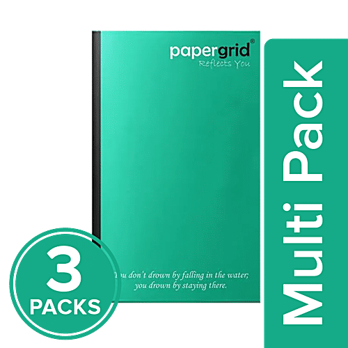 Papergrid Long Notebook - Single Line, 72 Pages, Soft Cover, 3 x 1 pc Multipack