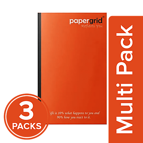 Buy Papergrid Long Notebook Unruled, 72 Pages, Soft Cover Online at