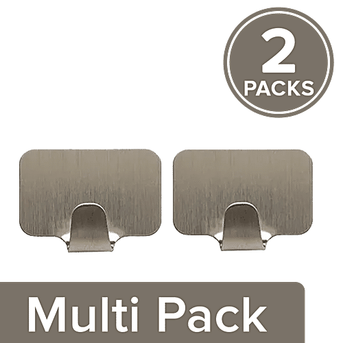BB Home Steel Hook/Hanger Self Adhesive/Stickable - BH 065, 2 x 2 pcs Multipack 