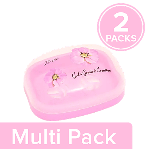 Aaniya Plastic Soap Case - Transparent, Assorted Colour, 2 x 1 pc Multipack 
