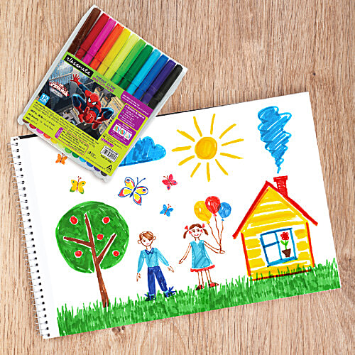 Classmate Sketch Pens - Assorted Colour, 2 x 12 pcs Multipack 