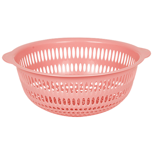 Polyset Fruty Multipurpose Plastic Basket - Medium, Assorted Colour, 2 x 2.2 L Multipack 