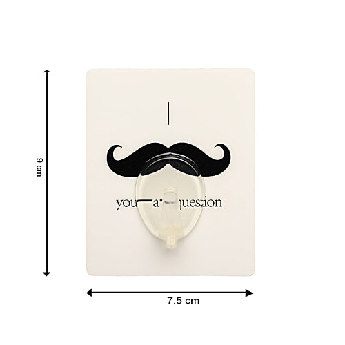 BB Home Plastic Hook/Hanger Card - Self Adhesive/Stickable, BH 047, 2 x 1 pcs Multipack 