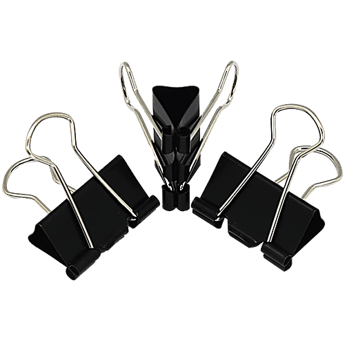 Ravi Agencies Binder Clip - 25 mm, 2 x 12 pcs Multipack 