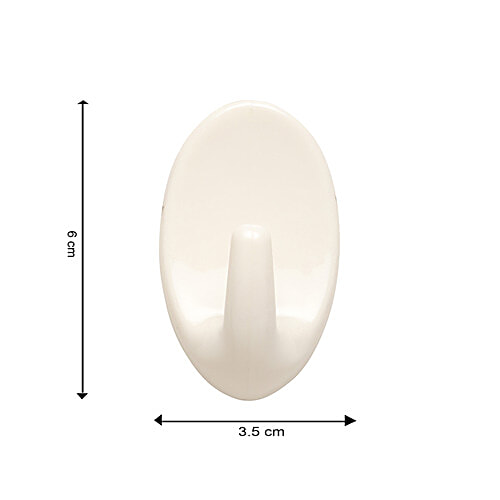 BB Home Plastic Hook/Hanger - Self Adhesive/Stickable, BH 059, 2 x 3 pcs Multipack 