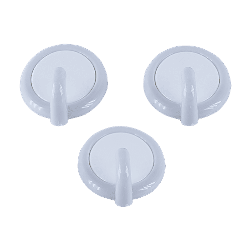 BB Home Plastic Hook/Hanger Card - Self Adhesive/Stickable, BH109, 2 x 3 pcs Multipack 