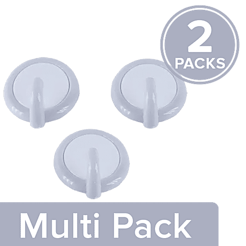 BB Home Plastic Hook/Hanger Card - Self Adhesive/Stickable, BH109, 2 x 3 pcs Multipack 