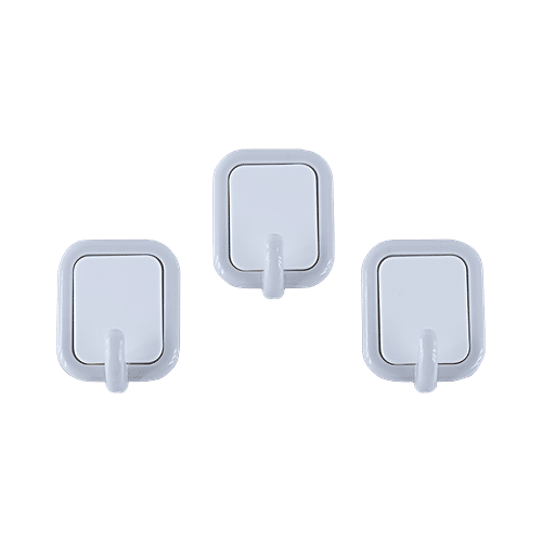 BB Home Plastic Hook/Hanger Card - Self Adhesive/Stickable, BH110, 2 x 3 pcs Multipack 