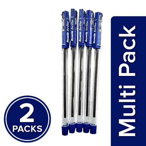 Reynolds Ball Pen - Brite Blue, 2 x 5 pcs Multipack 