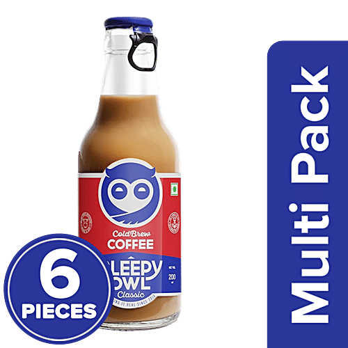Sleepy Owl Cold Brew Coffee - Classic, 6x200 ml Multipack 