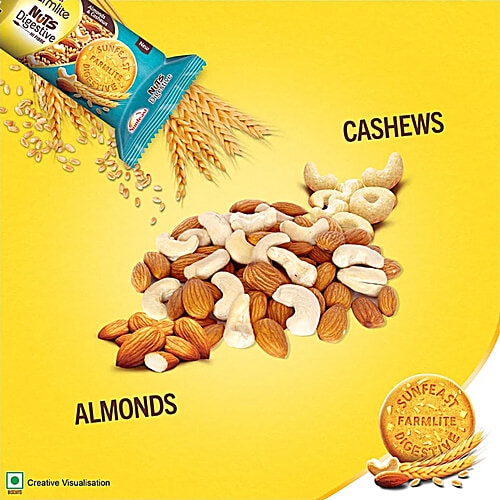 Sunfeast Farmlite Nuts Digestive Biscuit, 3x100 g Multipack 