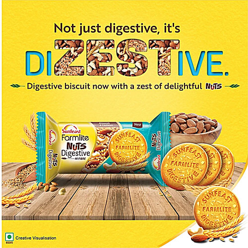 Sunfeast Farmlite Nuts Digestive Biscuit, 3x100 g Multipack 