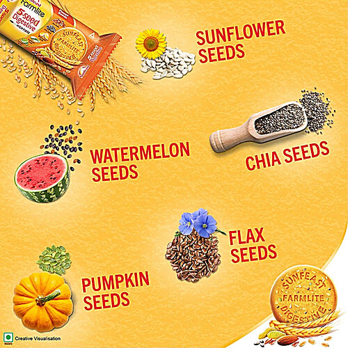 Sunfeast Farmlite 5 Seed Digestive Biscuit, 3x100 g Multipack