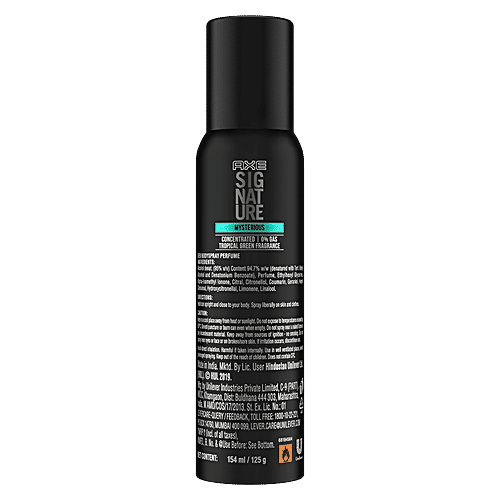 Axe Signature Mysterious No Gas Body Deodorant - For Men, 2x154 ml (MultiPack) 