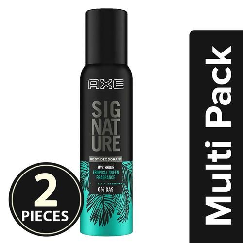 Axe Signature Mysterious No Gas Body Deodorant - For Men, 2x154 ml (MultiPack) 