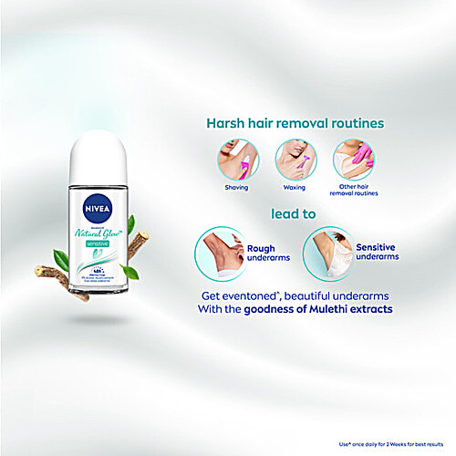 Nivea Deodorant Whitening Sensitive Roll On, 2x50 ml (MultiPack) 