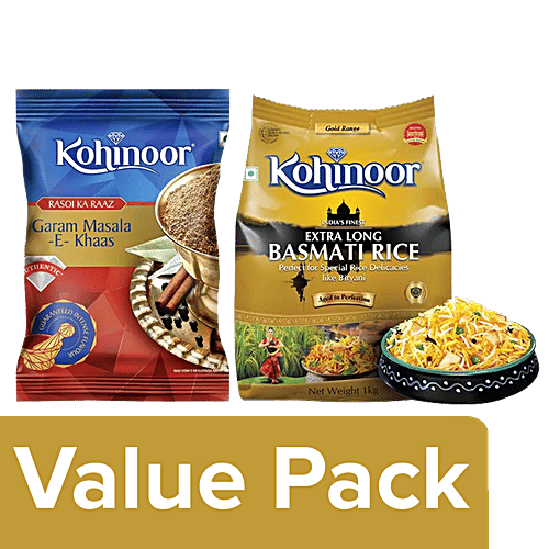 Buy Kohinoor Kohinoor Basmati Rice Extra Long, Gold 1 Kg & Garam