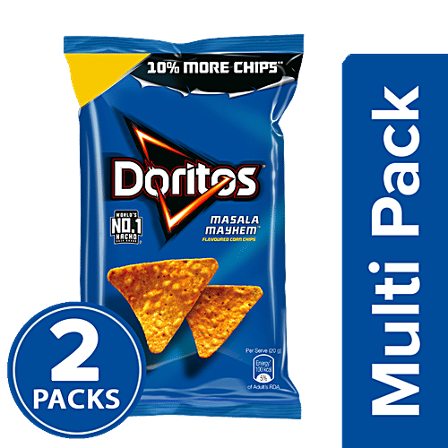 Doritos Nacho Chips - Masala Mayhem Flavour, 2x82.5 g Multipack