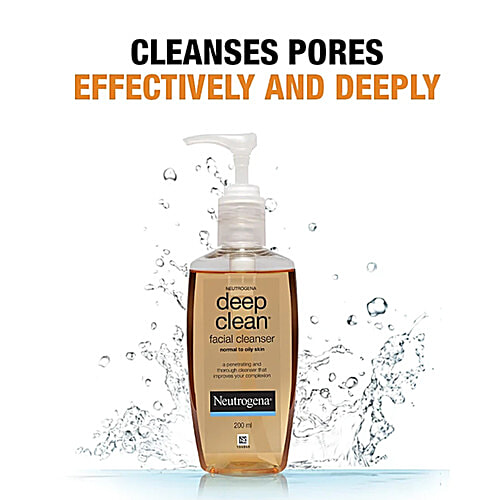 Neutrogena Deep Clean Facial Cleanser - Normal to Oily Skin, 2x200 ml (Multipack) 