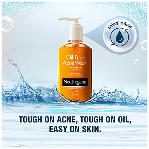 Neutrogena Oil Free Acne Wash Facial Cleanser, 2x175 ml (Multipack) 
