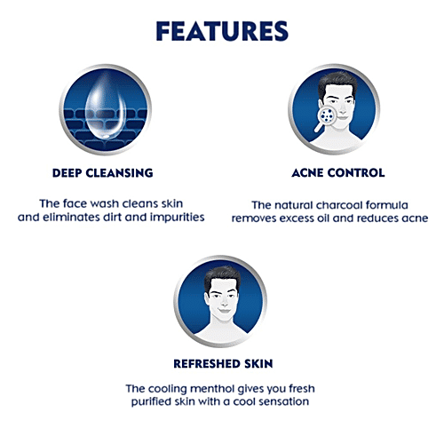 Nivea Men All-In-1 Face Wash - Charcoal, 2x100 g (Multipack)