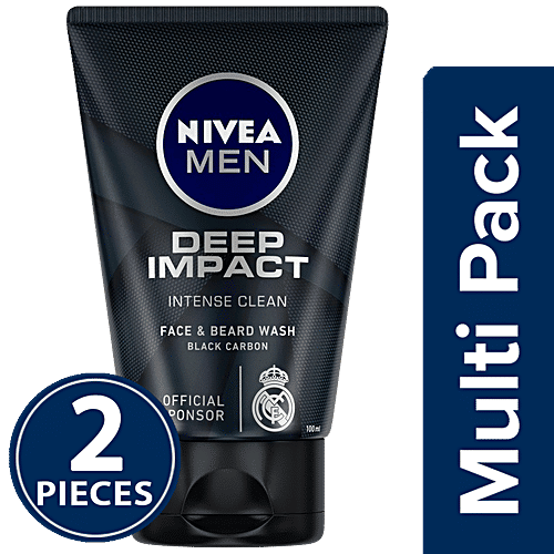 Buy NIVEA Deep Impact Intense Clean Face & Beard Wash Black Carbon