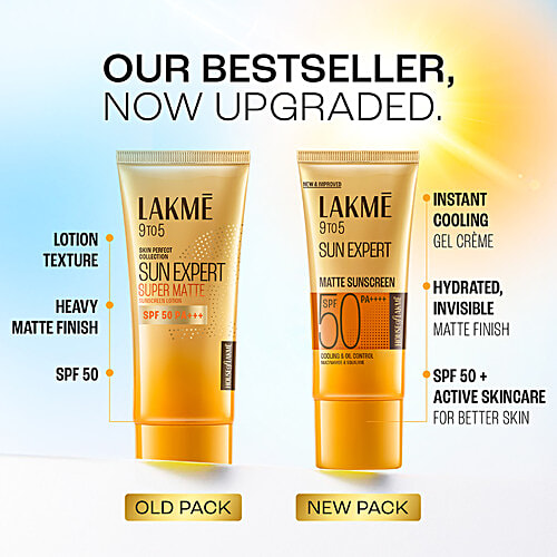 Lakme Sun Expert Ultramatte Lotion - SPF 50, 2x100 ml (Multipack) 
