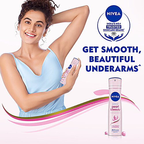 Nivea Pearl & Beauty Women Deodorant - Beautiful Underarms & 48h Protection, 2x150 ml (Multipack) 