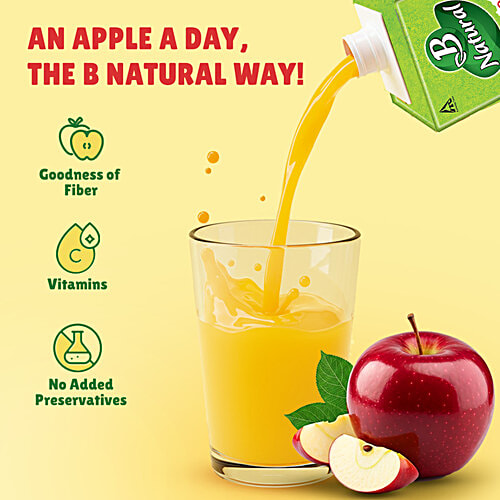 B Natural Apple Fruit Beverage, 3x1 L (Multipack) Ready To Serve Fruit Beverage