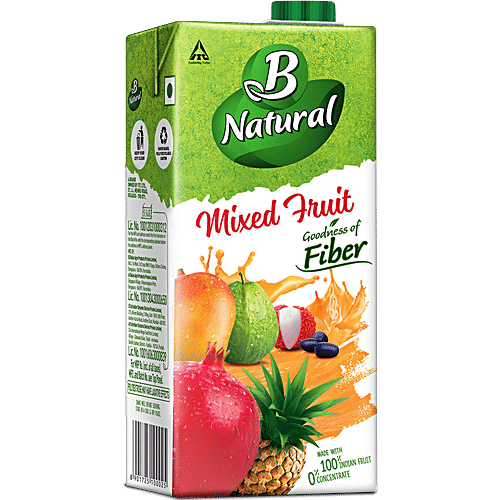B Natural Juice - Mixed Fruit Merry, 3x1 L Multipack 