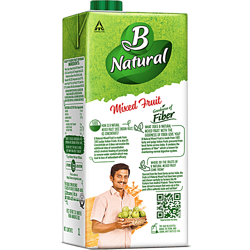 B Natural Juice - Mixed Fruit Merry, 3x1 L Multipack 