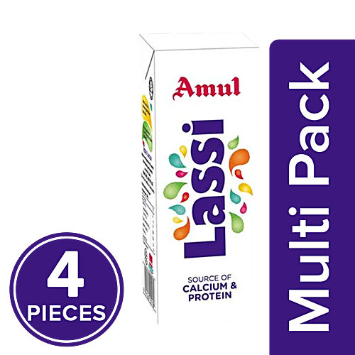 Amul Lassi - Rose Flavor, 4x200 ml Multipack 