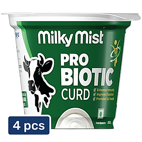 Milky Mist Probiotic Curd, 4x200 g (Multipack) 