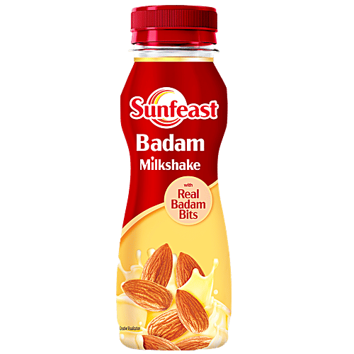 Buy Sunfeast Badam Milkshake With Real Almond Bits, Rich In Calcium & Protein, Thick, Creamy