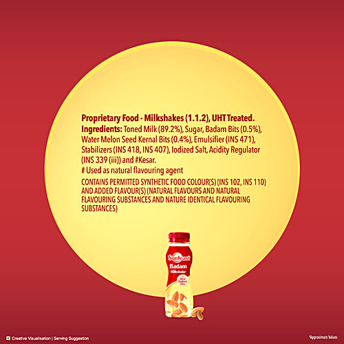 Buy Sunfeast Badam Milkshake With Real Almond Bits, Rich In Calcium & Protein, Thick, Creamy