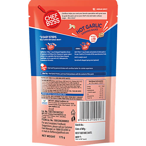 ChefBoss Hot Garlic Cooking Sauce, 2x175 g Multipack 
