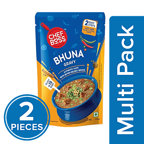 ChefBoss Bhuna Masala Gravy - Ready To Cook, 2x175 g Multipack 