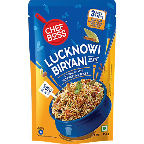 ChefBoss Lucknowi Biryani Masala Paste - Ready To Cook, 2x150 g Multipack 