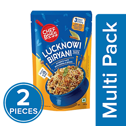 ChefBoss Lucknowi Biryani Masala Paste - Ready To Cook, 2x150 g Multipack 