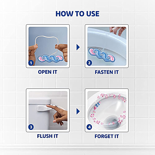 Harpic Power Plus Disinfectant Toilet Cleaner 1 L + Power Fresh 6 Toilet Rim Block 35 g, Combo (2 Items) 