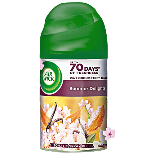 Airwick Summer Delights Refill Air Freshener Kit, 3 pcs (Machine + 2 Refills x 250ml) 