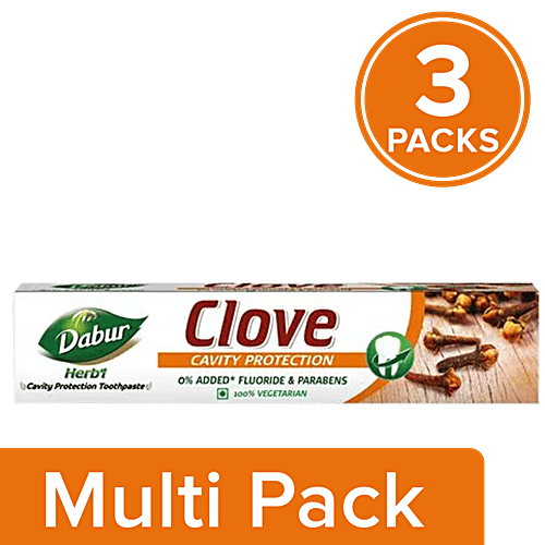 Buy Dabur Herb'l Clove Toothpaste Cavity Protection, Flouride Free