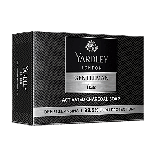 Yardley London Activated Charcoal Soap - Gentleman Classic, 2x100 g (Multipack) 