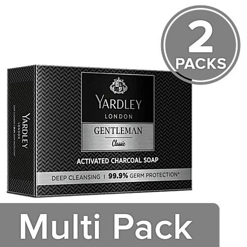 Yardley London Activated Charcoal Soap - Gentleman Classic, 2x100 g (Multipack) 