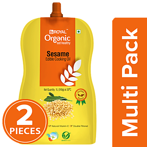 BB Royal Organic Organic Sesame Oil - Cold Pressed, 2 x 1 L Multipack 