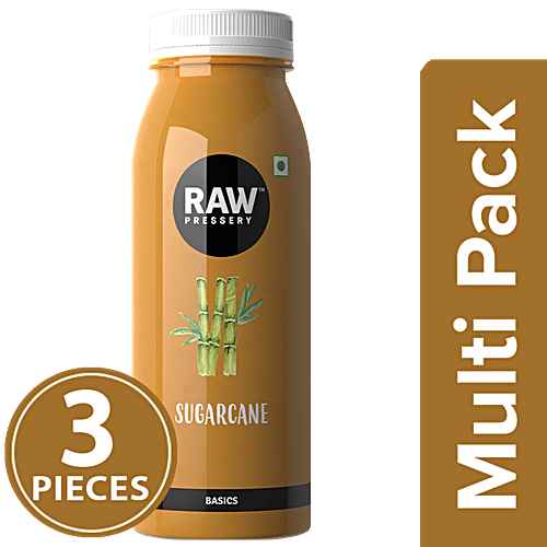 Raw Pressery Cold Extracted Juice - Basics, Sugarcane, 3x250 ml Multipack 