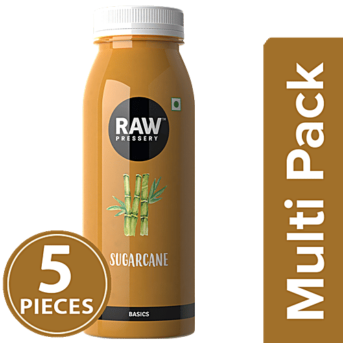 Raw Pressery Cold Extracted Juice - Basics, Sugarcane, 5x250 ml Multipack 