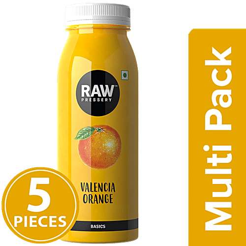 Raw Pressery Cold Extracted Juice - Basics, Valencia Orange, 5x250 ml Multipack 