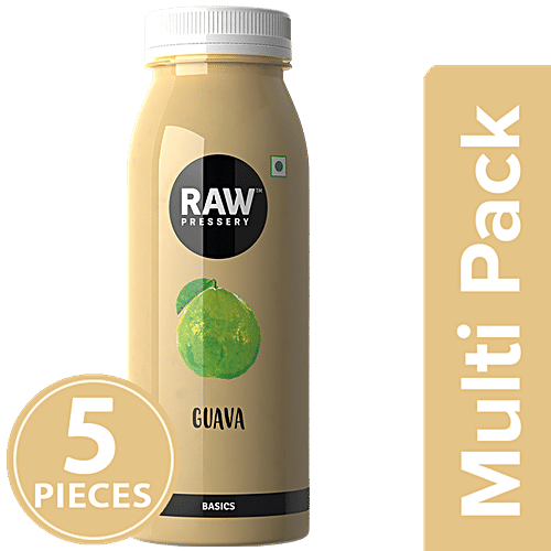 Raw Pressery Cold Extracted Juice - Basics, Guava, 5x250 ml Multipack 